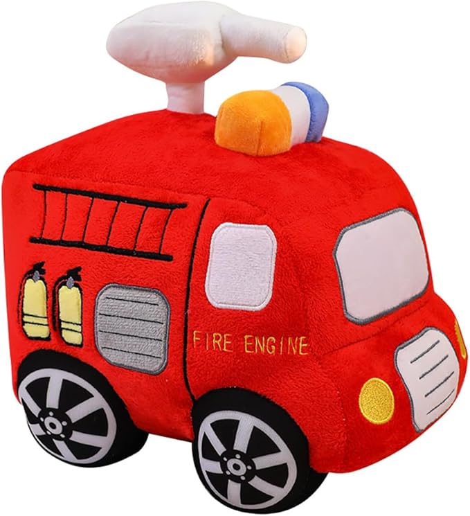 Soft Plush Fire Engine Stuffed Truck Toy Super Cute
