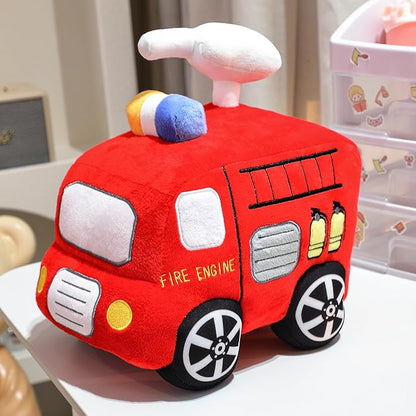 Soft Plush Fire Engine Stuffed Truck Toy Super Cute