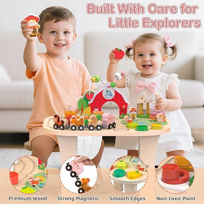 Montessori Learning Toy with Bead Maze, Shape Sorter