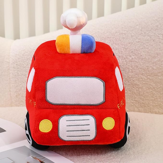 Soft Plush Fire Engine Stuffed Truck Toy Super Cute